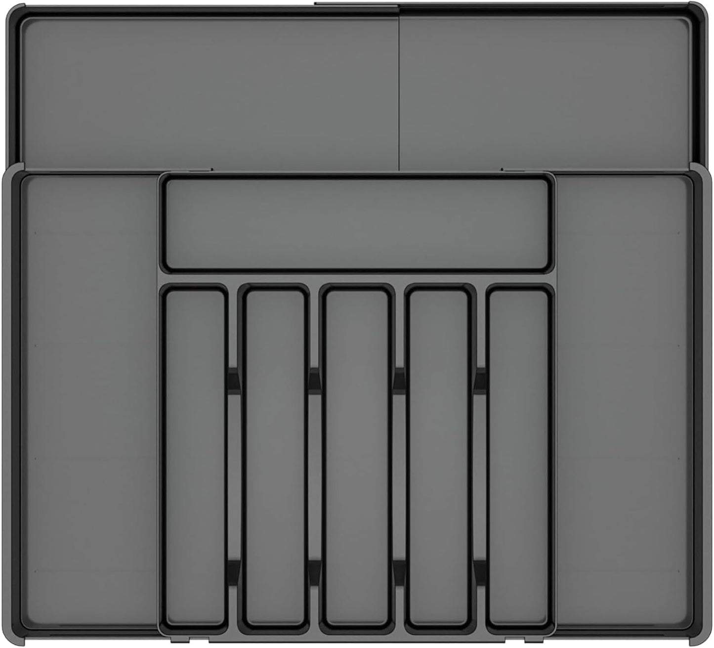Besteckkasten Für Schubladen, Besteckeinsatz Für Schubladen, Cutlery Organizer, Verstellbarer Besteck Organizer Schublade, Breite Von 30 Auf 53 Cm, Küchenorganizer Für Löffel Und Gabeln