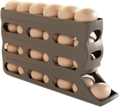 Eieraufbewahrung Für Kühlschrank | 4 Ebenen Automatische Rollfunktion Eierhalter | 30 Stück Rutschfeste Box Für Bäckerei Bauernmarkt