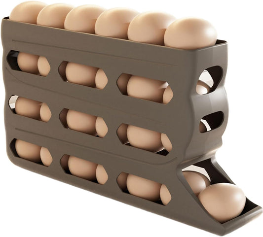 Eieraufbewahrung Für Kühlschrank | 4 Ebenen Automatische Rollfunktion Eierhalter | 30 Stück Rutschfeste Box Für Bäckerei Bauernmarkt