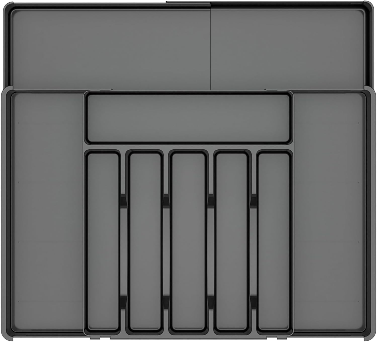 Besteckkasten Für Schubladen, Besteckeinsatz Für Schubladen, Cutlery Organizer, Verstellbarer Besteck Organizer Schublade, Breite Von 30 Auf 53 Cm, Küchenorganizer Für Löffel Und Gabeln