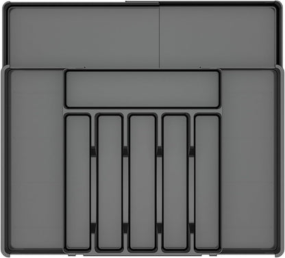 Besteckkasten Für Schubladen, Besteckeinsatz Für Schubladen, Cutlery Organizer, Verstellbarer Besteck Organizer Schublade, Breite Von 30 Auf 53 Cm, Küchenorganizer Für Löffel Und Gabeln