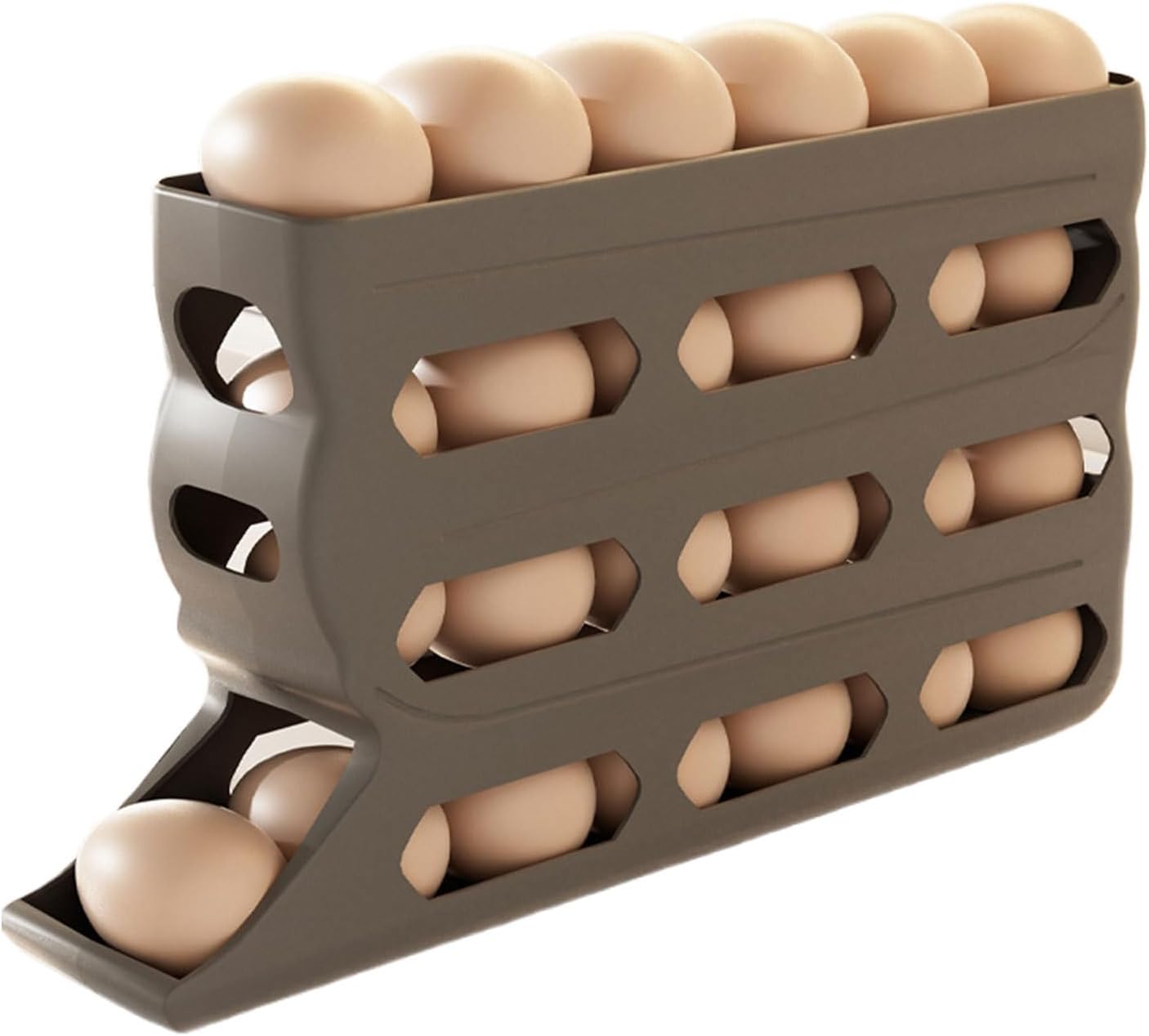 Eieraufbewahrung Für Kühlschrank | 4 Ebenen Automatische Rollfunktion Eierhalter | 30 Stück Rutschfeste Box Für Bäckerei Bauernmarkt